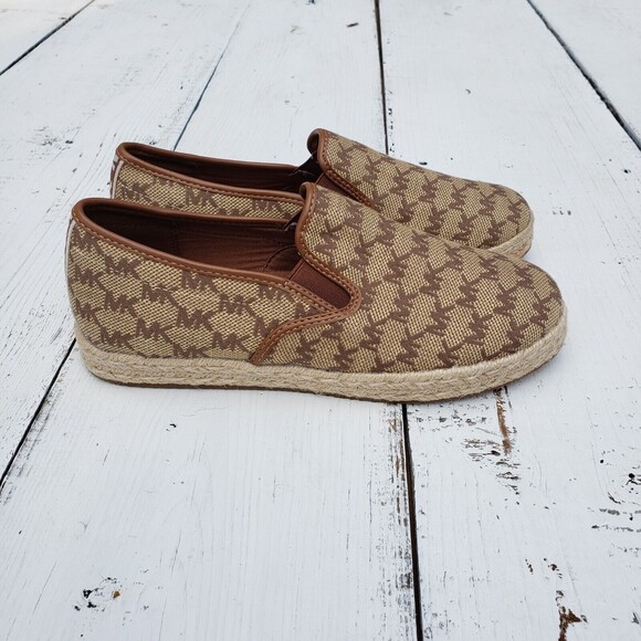 Michael Kors Beige Canvas Jute Espadrille Shoes Women's Sz 7.5 M NEW - Picture 1 of 4